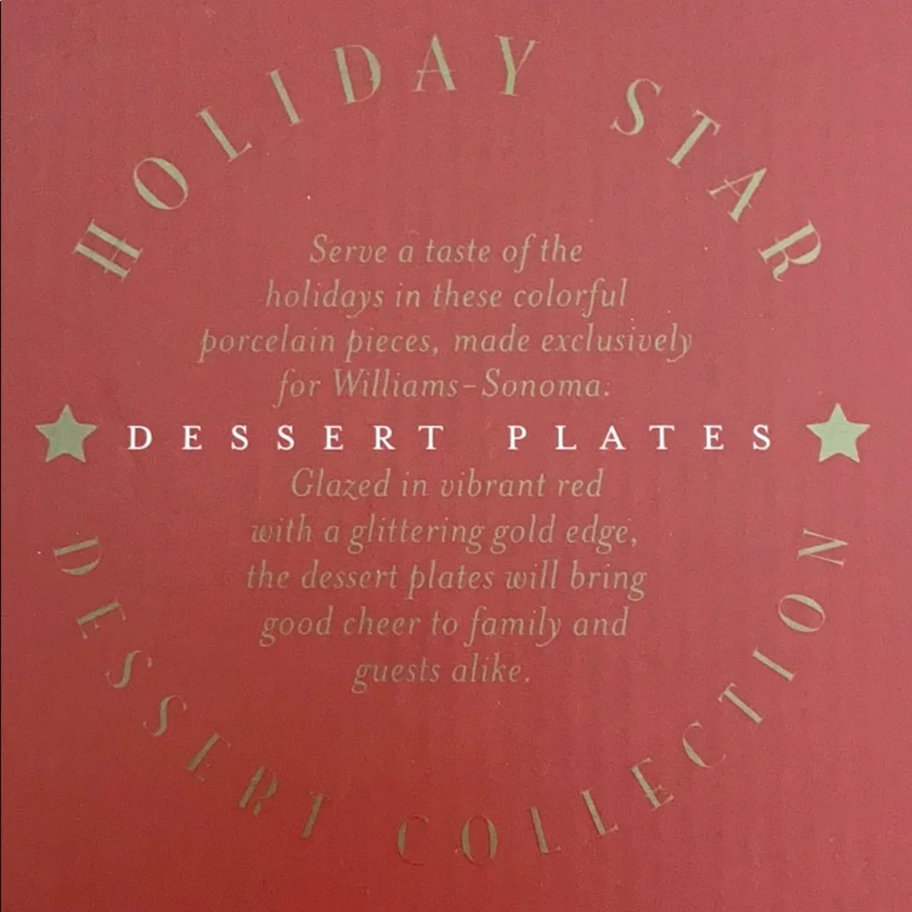 Williams Sonoma Porcelain Star Dessert Plates